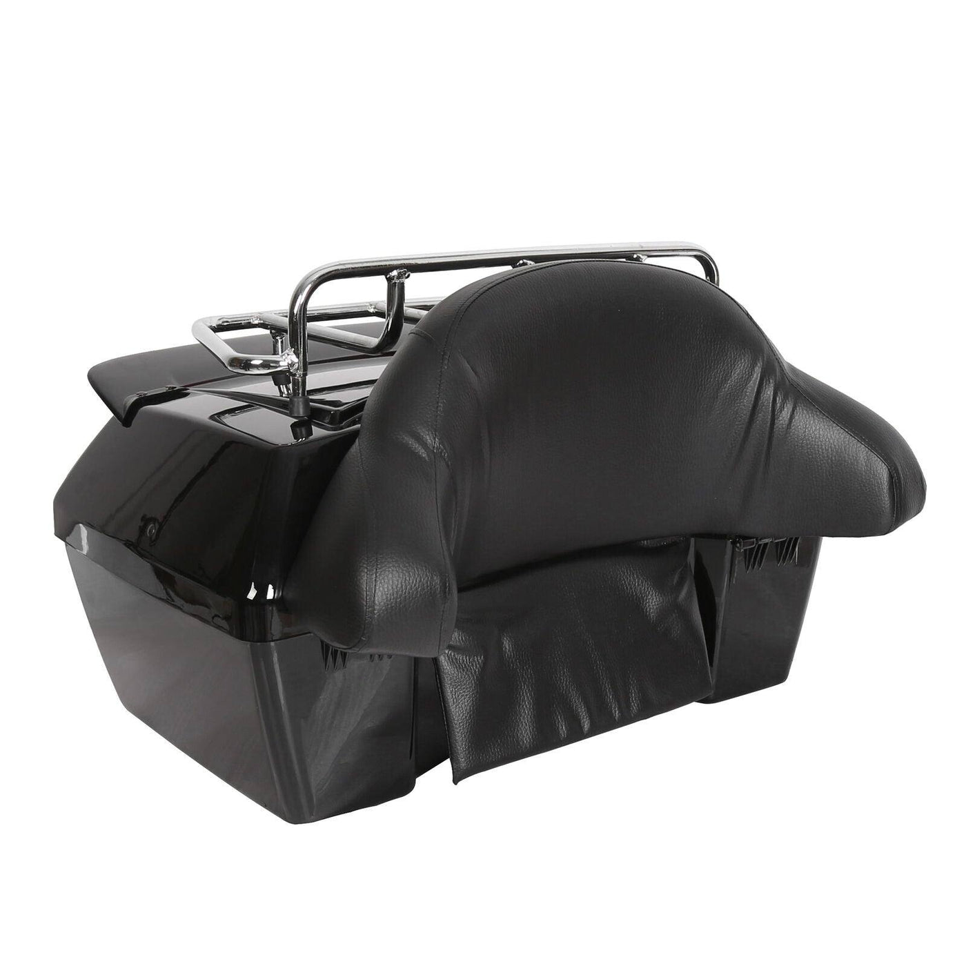 Tour Pack Trunk Tail Luggage Box W/ Light + Top rack + Backrest For Harley Honda - Moto Life Products