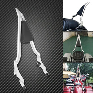 Chrome Detachable Rear Passenger 26'' Backrest Sissy Bar Fit For Touring 09-2021 - Moto Life Products