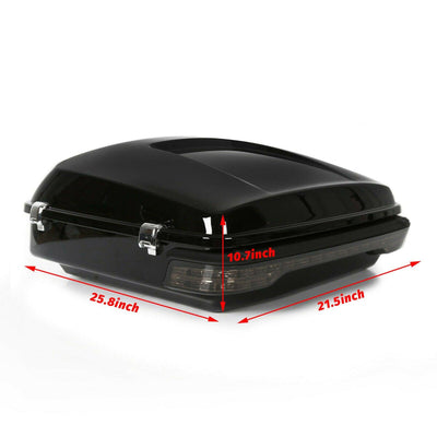 Chopped Tour Pack trunk w/Tail Light For Harley 14-21 Road King Street Glide - Moto Life Products