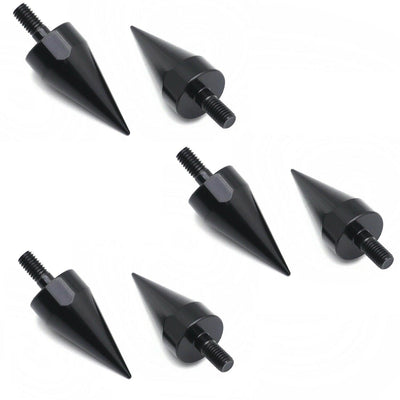 6PCs Black Universal Motorcycle Spike Bolt For Windscreen Fairings License Plate - Moto Life Products