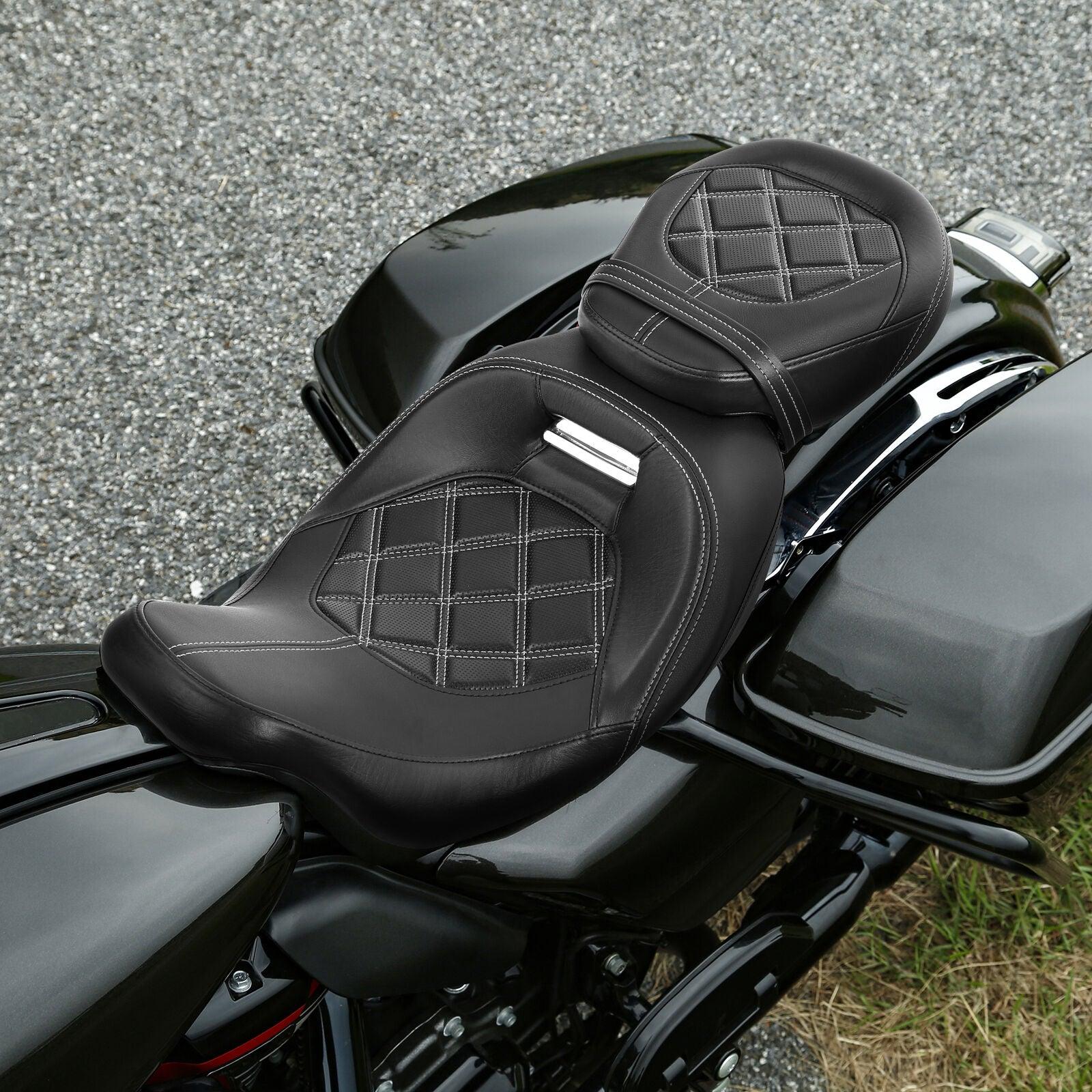 Black Driver Passenger Seat Fit For Harley CVO Street Glide Road King ...