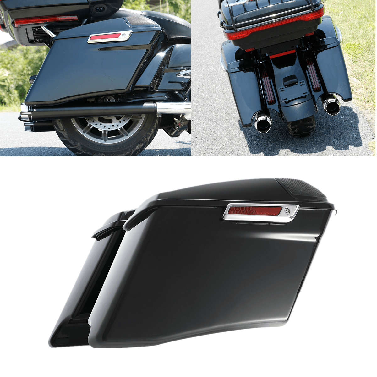 4" Extended Saddlebags Rear Fender Fit For Harley Electra Road Glide King 14-22 - Moto Life Products