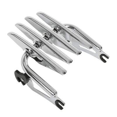 Chrome Stealth Luggage Rack Harley Touring Street Glide Road King 2009-2022 - Moto Life Products