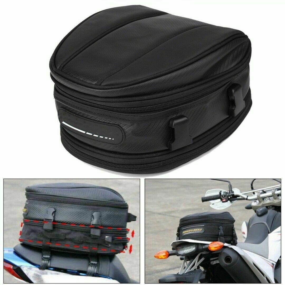 Motorcycle 10L Rear Tail Seat Back Saddle Helmet Waterproof Shoulder Carry Bag - Moto Life Products