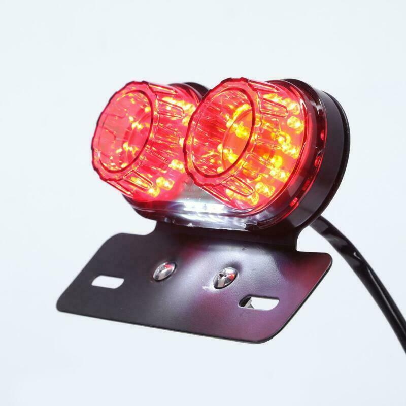 Motorcycle LED Brake Tail Light Turn Signal License Plate Black For Cafe Racer - Moto Life Products