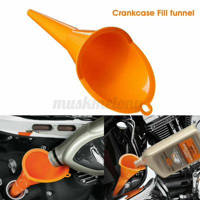 Orange Primary Oil Fill Funnel+Drip Free Oil Filter Set For Harley Touring Dyna - Moto Life Products