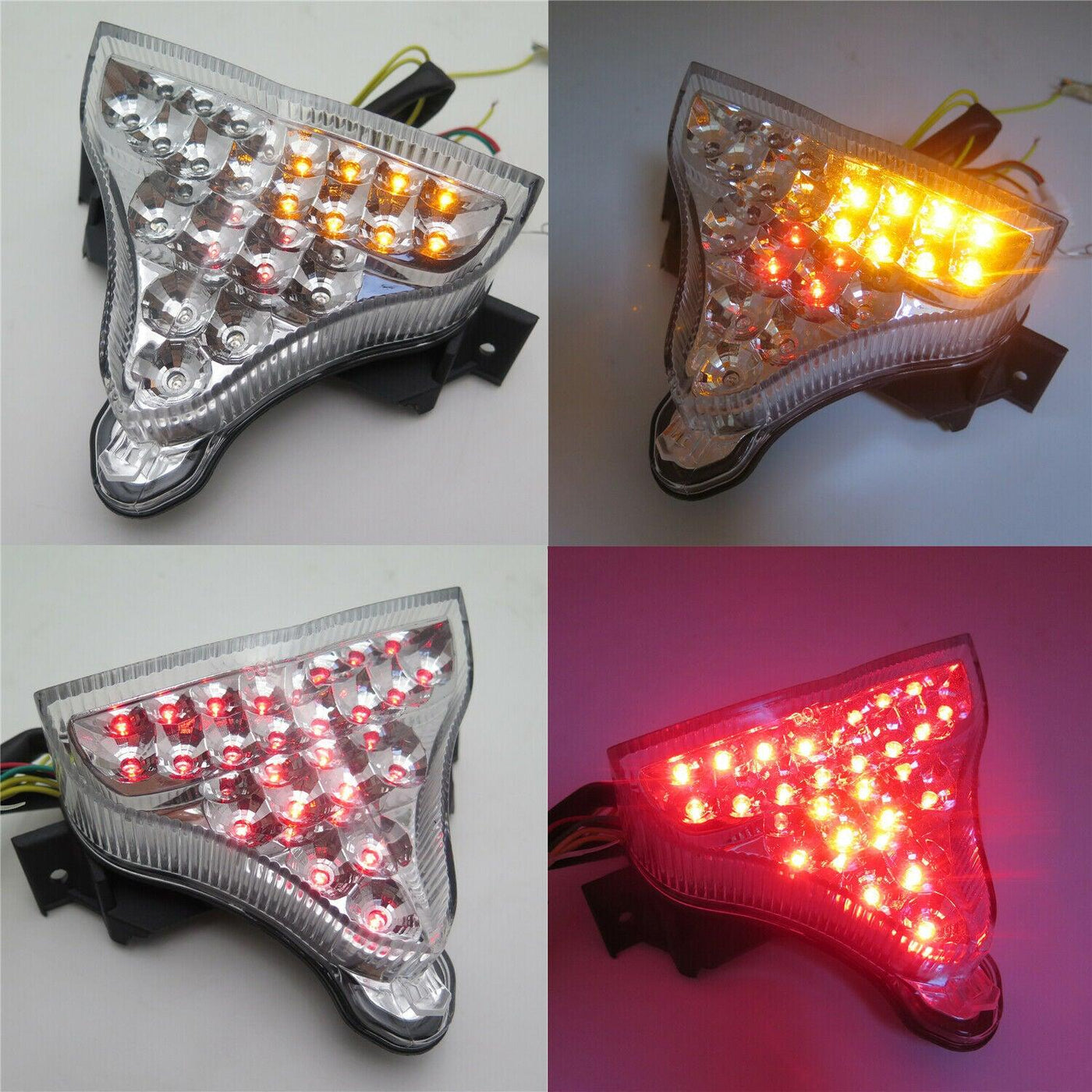 For Yamaha YZF R1 2009 2010 - LED Rear Taillight Brake Turn Signal Light Clear - Moto Life Products