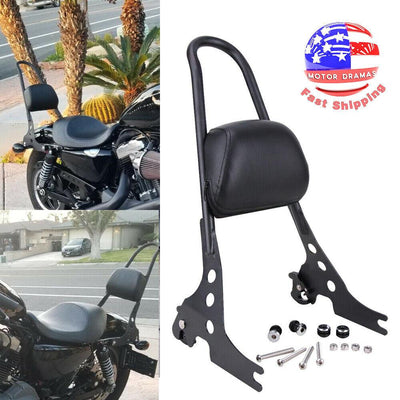 Passenger Backrest Sissy Bar pad Pro For Harley Sportster XL883 1200 2004-UP - Moto Life Products
