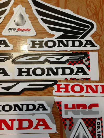 Lot Set of 10 Honda Style Stickers Racing Motorcycle Motocross - Moto Life Products