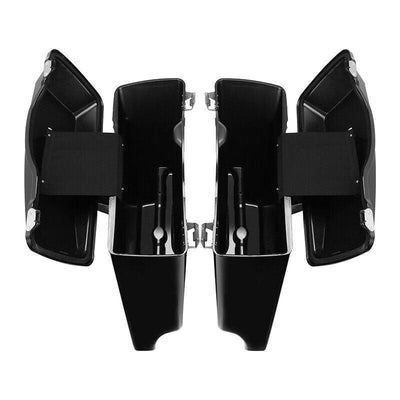 Complete Hard Saddlebags Saddle bags W/ Softail Conversion Brackets For Harley - Moto Life Products