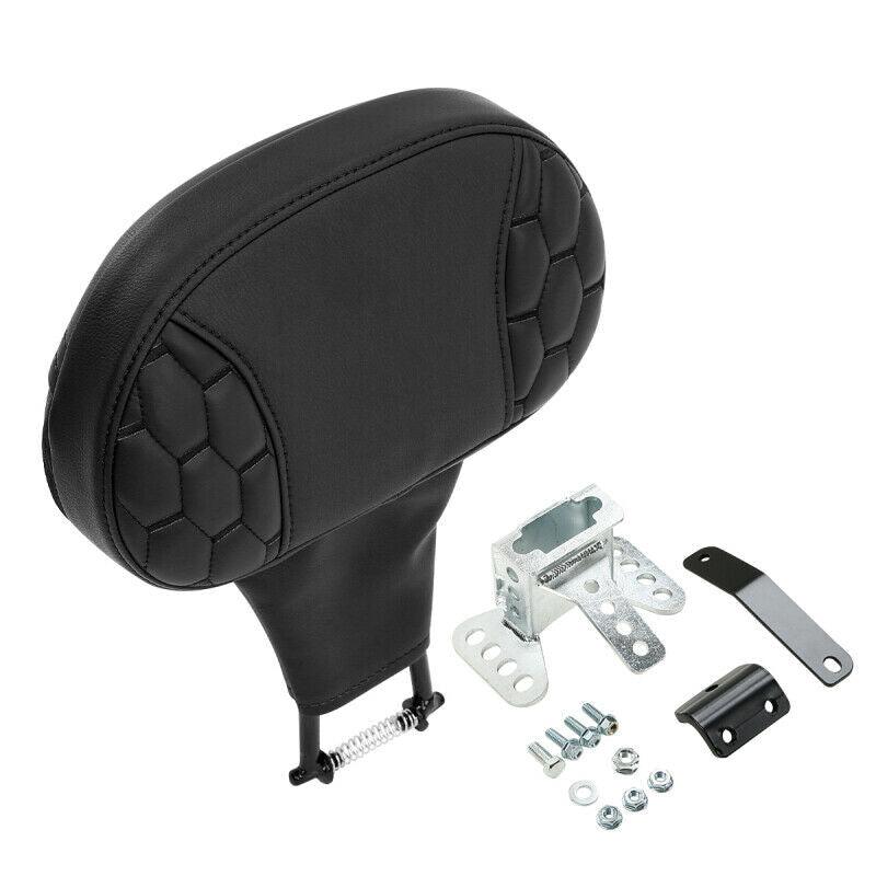 Black Plug-in Driver Backrest Pad Fit For Harley Road King Street Glide 09-22 18 - Moto Life Products