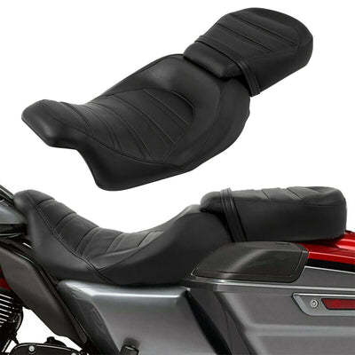 PU Leather Rider Passenger Seat Fit For Harley Road King Electra Glide 2009-2021 - Moto Life Products