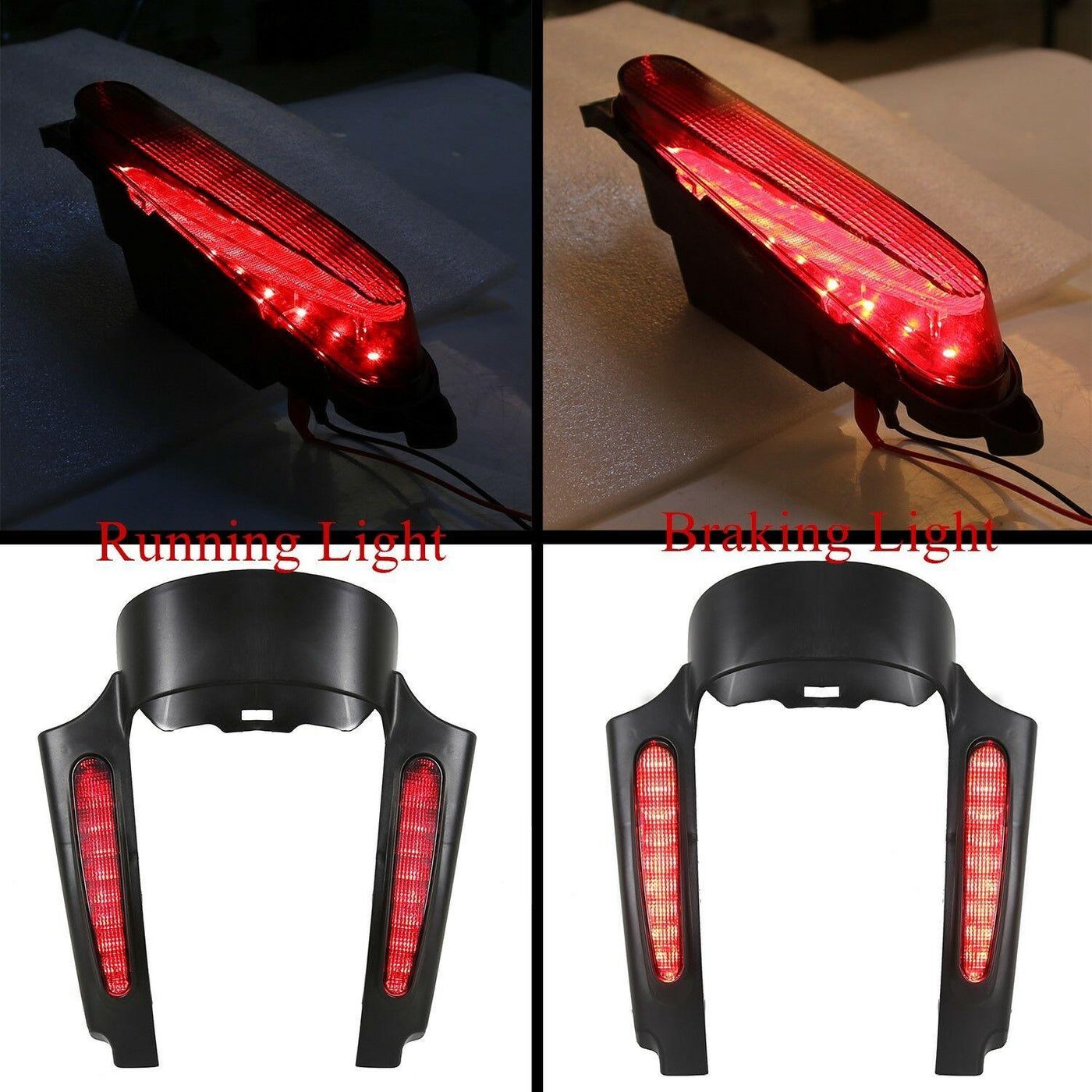 CVO Style Rear Fender Fascia W/LED Light For 2009-2013 Harley Touring Glide King - Moto Life Products
