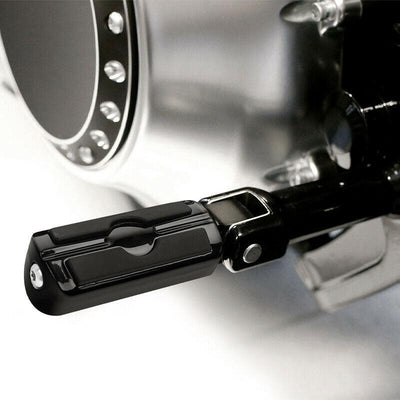 Black Rear Passenger Footpeg Footrest w/ Bracket Fit For Harley Softail 18-21 - Moto Life Products