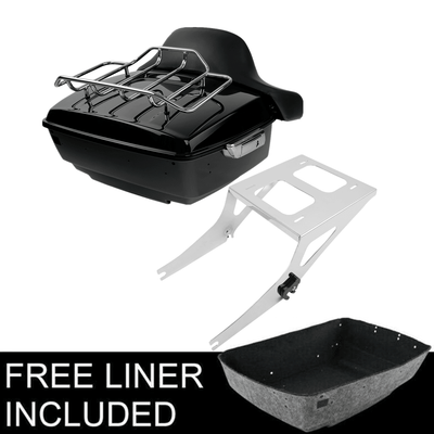 King Pack Trunk Backrest Mount Rack Fit For Harley Tour Pak Softail Fat Boy08-16 - Moto Life Products