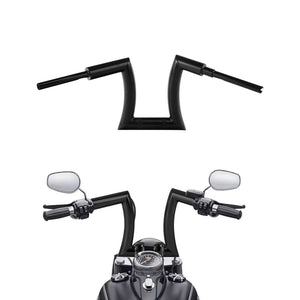 Black 12.4'' Rise 2'' Handle Bar Fit For Harley Touring Road King Sportster Dyna - Moto Life Products
