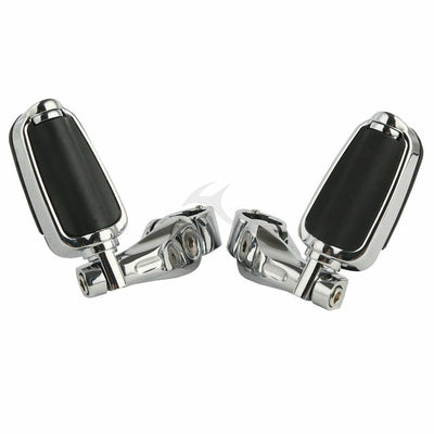 Slipstream Foot Pegs Rests & 1.25" Short Angled Adjustable Mount Fit For Harley - Moto Life Products