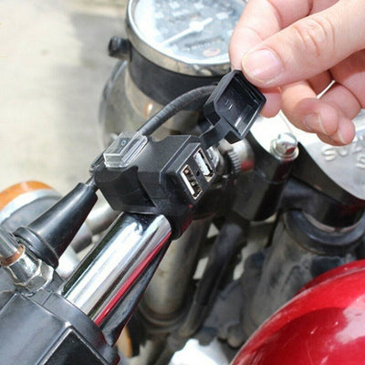 Waterproof Motorcycle Handlebar USB Port Phone Charger Cigarettes Lighter Socket - Moto Life Products