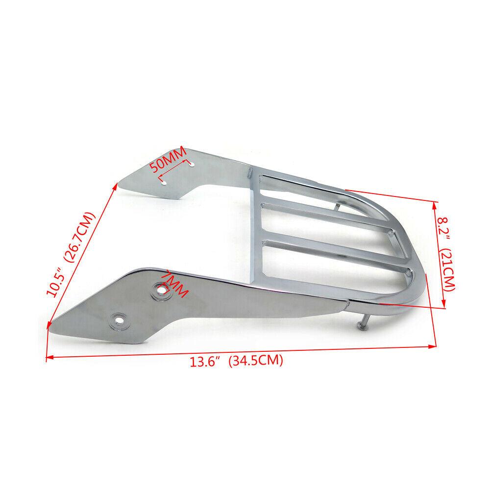 Chrome Sissy Bar Luggage Rack For Honda VTX 1300C/VTX 1800C/VTX 1800F Aluminum - Moto Life Products