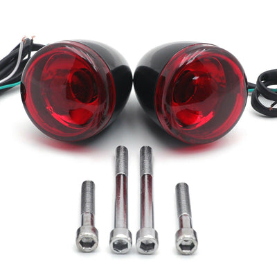 Black Rear Turn Signal Light Indicator For Harley XL883 1200 FLSB FXST FLDE FLHC - Moto Life Products