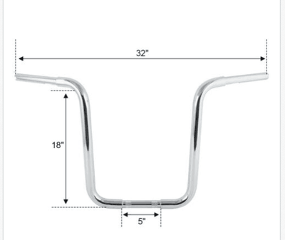 12'' 14'' 16" 18'' Rise 1-1/4" Ape Handlebar Fit For Harley FLST FXST Sportster - Moto Life Products