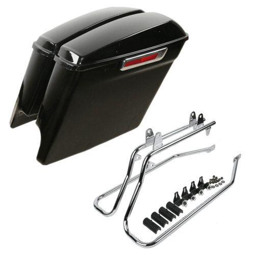5" Stretched Saddlebag Conversion Bracket Fit For Harley Softail86-13 Touring14+ - Moto Life Products